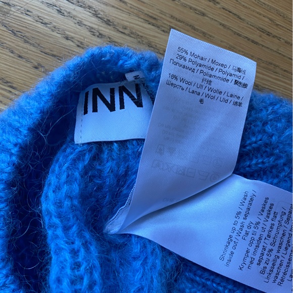 Ganni blue mohair beret - Picture 2 of 3